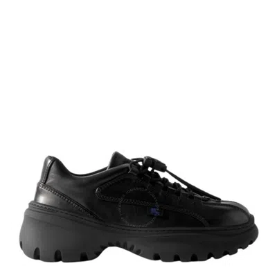 BURBERRY BURBERRY LEATHER SCOOT LACE-UP SNEAKERS