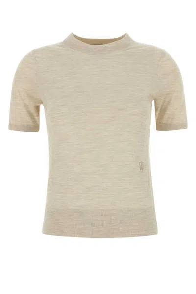 BURBERRY LIGHT BEIGE WOOL T-SHIRT
