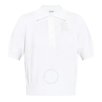 BURBERRY BURBERRY LOGO-APPLIQUE POLO SHIRT