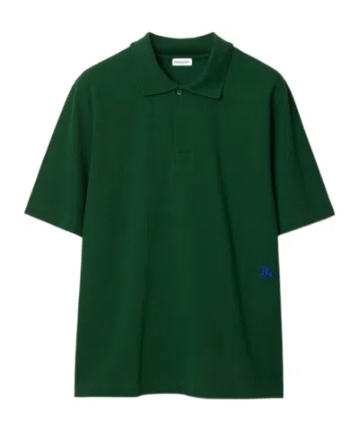 BURBERRY BURBERRY LOGO-EMBROIDERED SHORT SLEEVED POLO SHIRT