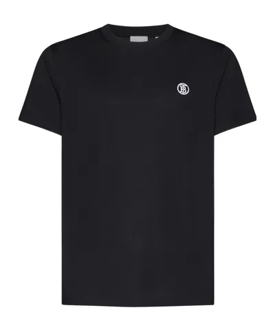 BURBERRY BURBERRY LOGO EMBROIDERED CREWNECK T-SHIRT