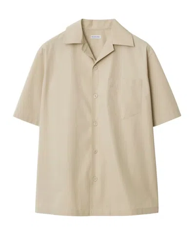 BURBERRY BURBERRY RELAXED FIT KNOT LOGO POPLIN SHIRT