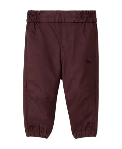 BURBERRY LOGO-EMBROIDERED TWILL TRACK PANTS