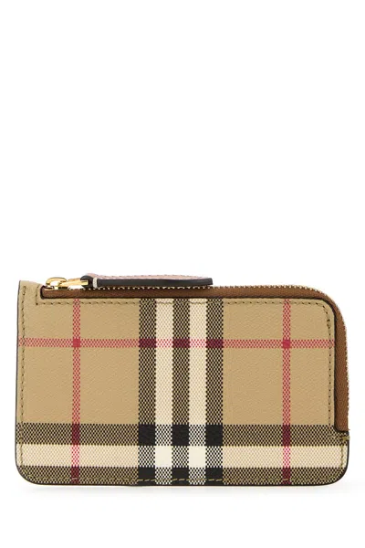 BURBERRY BURBERRY PRINTED E-CANVAS CARD HOLDER