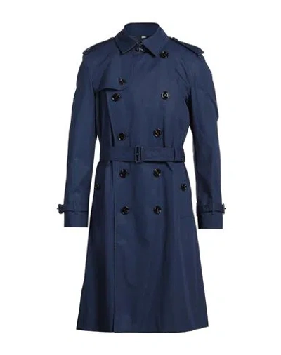 BURBERRY BURBERRY MAN OVERCOAT & TRENCH COAT NAVY SIZE 48 COTTON