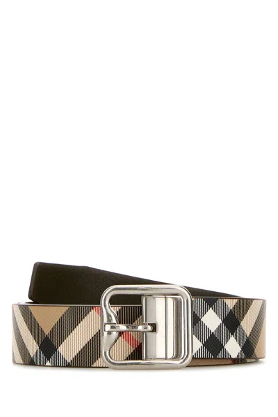 BURBERRY BURBERRY PRINTED E-CANVAS REVERSIBILE BELT