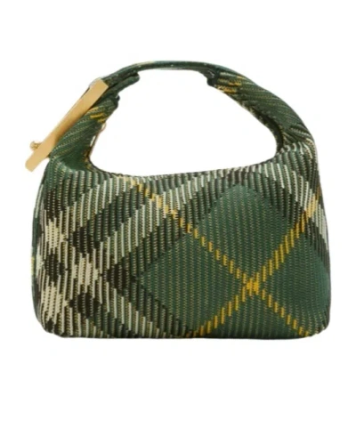 BURBERRY BURBERRY PEG CHECK-PATTERN ZIPPED MINI SHOULDER BAG
