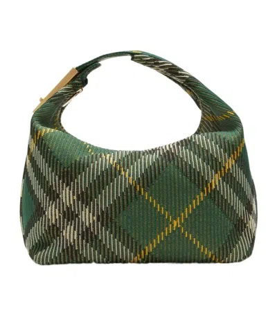 BURBERRY BURBERRY MEDIUM PEG CHECK-PATTERN TOTE BAG