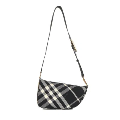 BURBERRY BURBERRY MEDIUM SHIELD CHECK PRINTED SHOULDER BAG