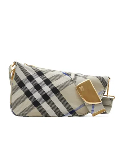 BURBERRY BURBERRY MEDIUM SHIELD CHECKED MESSENGER BAG