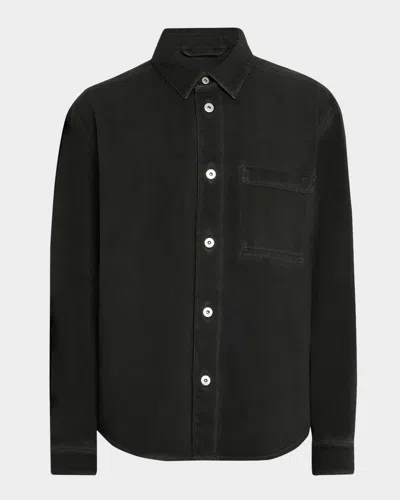 BURBERRY MEN'S DENIM BUTTON-DOWN SHIRT