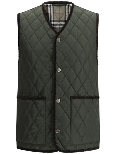 BURBERRY BURBERRY MEN'S DIAMOND-QUILTED SLEEVELESS JACKET