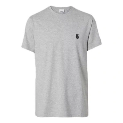 BURBERRY Burberry Men's Monogram Motif Specific Logo Cotton Short Sleeve Grey