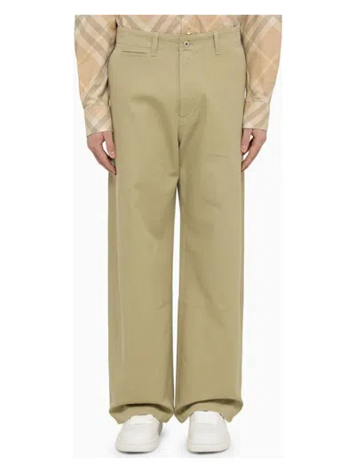 BURBERRY MEN'S STRAIGHT HUNTER COTTON TROUSERS