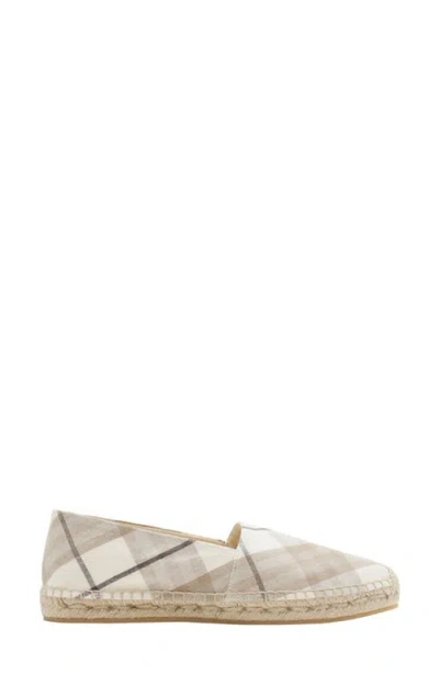 BURBERRY BURBERRY MEWS CHECK ESPADRILLE FLAT