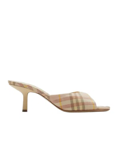 BURBERRY BURBERRY MEWS CHECKED SLIP-PN MMULES