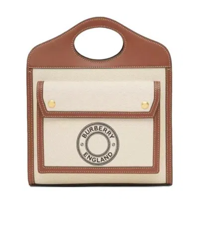 BURBERRY MINI LOGO PRINT POCKET BAG