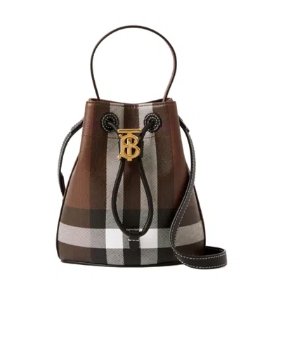 BURBERRY BURBERRY MINI TB DRAWSTRING BUCKET BAG