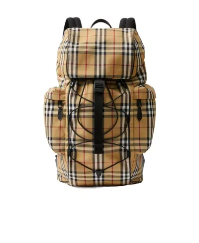 BURBERRY BURBERRY MURRAY ARCHIVE CHECK DRAWSTRING FASTEN BACKPACK