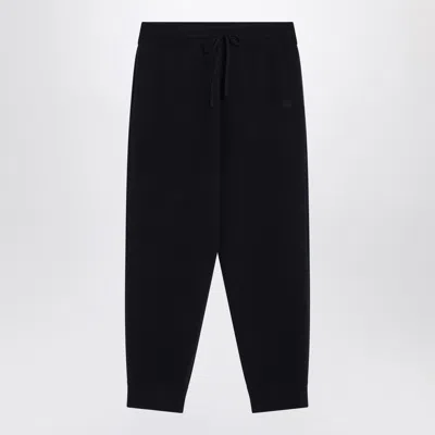 BURBERRY BURBERRY NAVY BLUE CASHMERE-BLEND JOGGING PANTS MEN