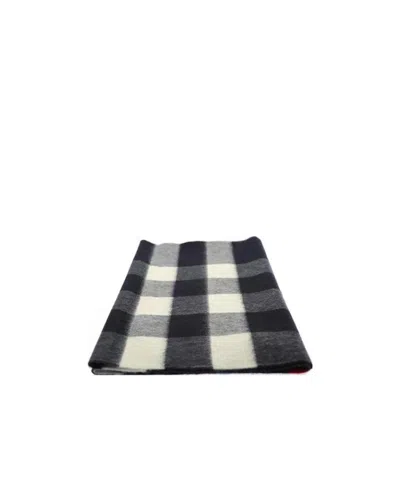 BURBERRY NAVY BLUE CHECKERED SCARF