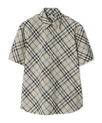 BURBERRY BURBERRY NOVA CHECK-JACQUARD SHORT SLEEVED SHIRT