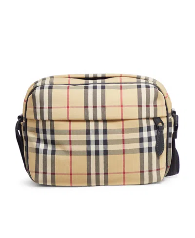 BURBERRY BURBERRY CHECKED ZIP-UP MESSENGER BAG