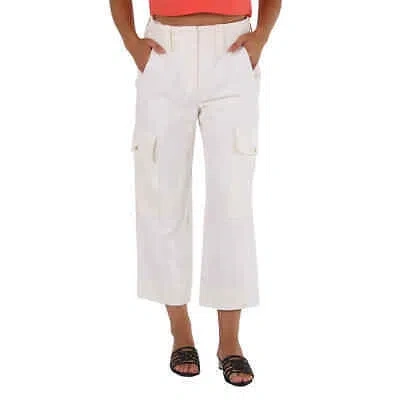 BURBERRY BURBERRY PASSTOWN STRAIGHT FIT SILK WOOL CARGO TROUSERS