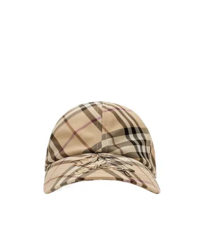 BURBERRY BURBERRY LOGO DETAILED CURVED PEAK CAP