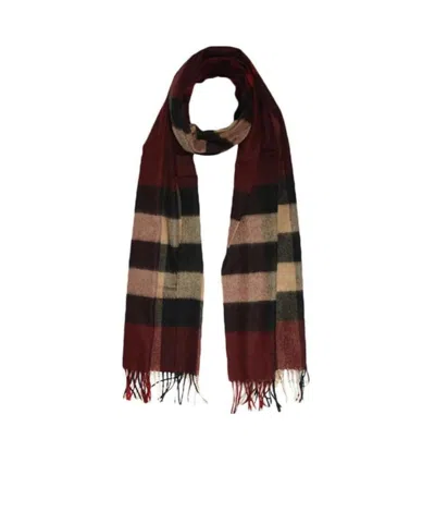 BURBERRY PLAID DETAIL SCARF