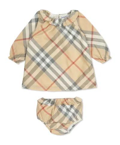 BURBERRY BURBERRY KIDS CHECKED DRESS WITH BLOOMERS