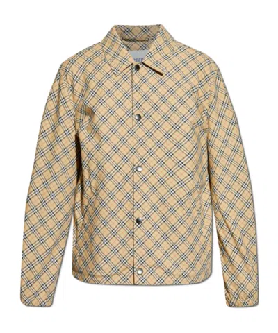 BURBERRY BURBERRY	PLAID COLLARED BUTTON-UP JACKET
