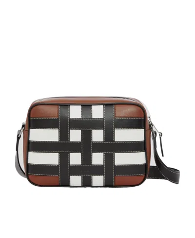 BURBERRY BURBERRY CHECKED ZIPPED CROSSBODY BAG