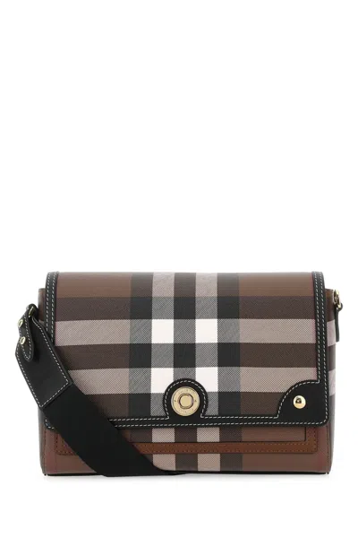 BURBERRY PRINTED CANVAS CROSSBODY BAG