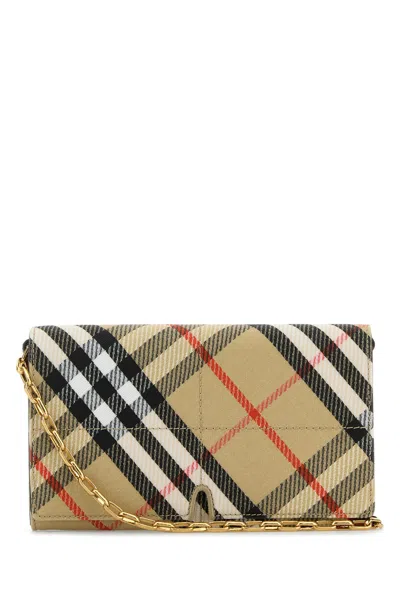 BURBERRY PRINTED CANVAS SNIP WALLET