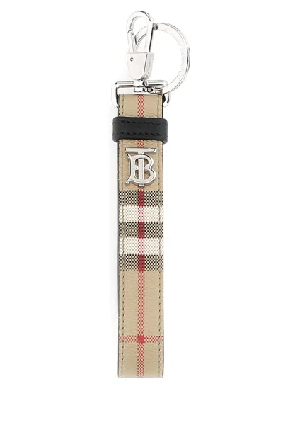 BURBERRY PRINTED E-CANVAS KEYRING