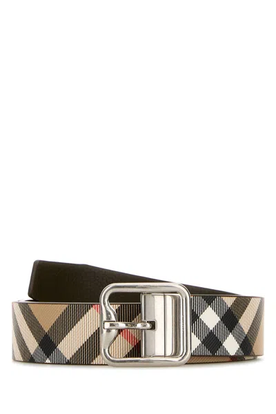 BURBERRY PRINTED E-CANVAS REVERSIBILE BELT