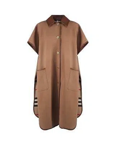 BURBERRY BURBERRY REVERSIBLE CAPE IN WOOL WITH TARTAN MOTIF