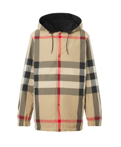 BURBERRY BURBERRY REVERSIBLE CHECKED DRAWSTRING HOODED JACKET