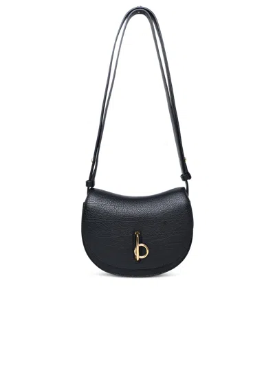 BURBERRY ROCKING HORSE MINI BAG IN BLACK LEATHER