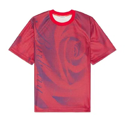 BURBERRY BURBERRY ROSE PRINT FOOTBALL T-SHIRT