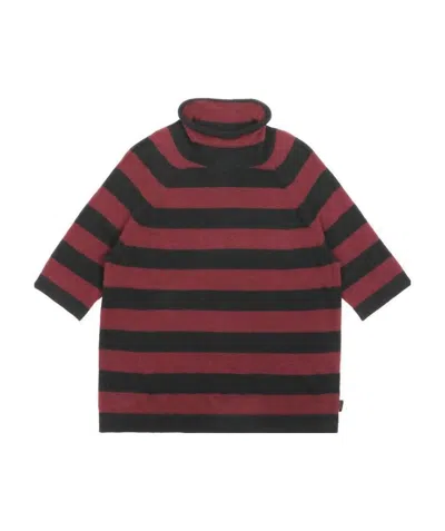 BURBERRY ROUND-NECK STRIPED SHORT-SLEEVED PULLOVER