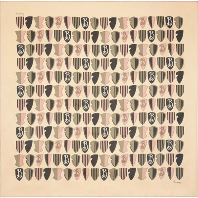 BURBERRY BURBERRY SHIELD REPEAT SILK SQUARE SCARF