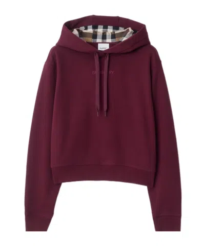 BURBERRY CROPPED COTTON HOODIE