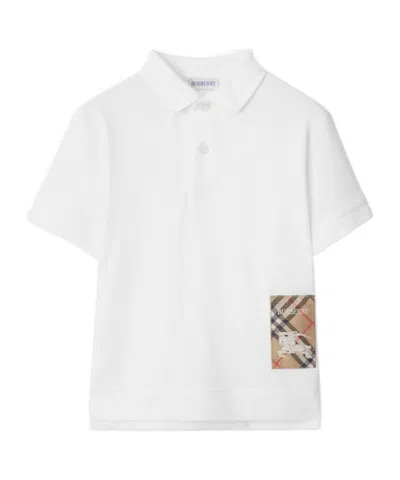 BURBERRY BURBERRY KIDS CHECKED LOGO PATCH POLO SHIRT