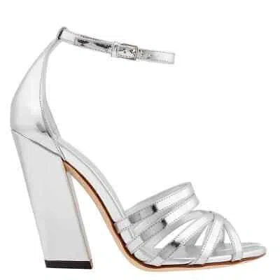 BURBERRY BURBERRY SPLIT-TOE DETAIL METALLIC LEATHER HOVE SANDALS