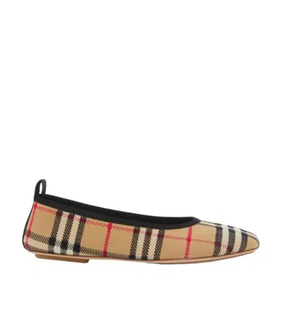 BURBERRY BURBERRY VINTAGE CHECK ROUND-TOE BALLERINA FLATS