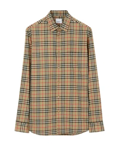BURBERRY BURBERRY LONG SLEEVED CHECKED BUTTONED SHIRT