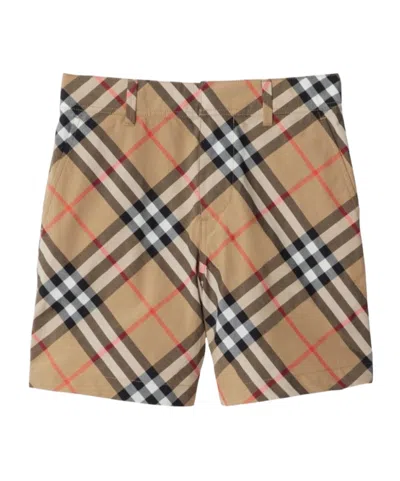 BURBERRY BURBERRY KIDS VINTAGE-CHECK PRINTED FLAP POCKET SHORTS