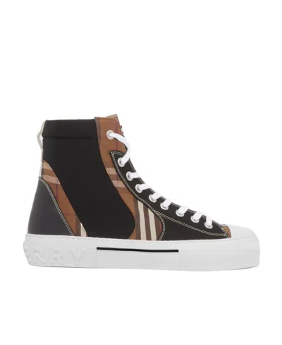 BURBERRY BURBERRY PANELLED HIGH-TOP SNEAKERS